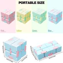 Cube magique à casse-tête anti-stress, jouets de soulagement pour adultes, cube infini amusant, jouets sensoriels, cadeaux de Noël spéciaux, 5/10 pièces, cube magique infini aux couleurs arc-en-ciel en ABS, jouets anti-stress faciles à jouer, fileur de main, jouets anti-stress de bureau (couleur aléatoire), cube à casse-tête magique anti-stress, jouets de soulagement pour adultes, blocs cube, jouets sensoriels pour l'autisme, le TDAH, le TOC, l'anxiété, jouets pour les mains