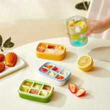 1 pieza Molde de cubitos de hielo para refrigerador, fácil liberación, anti-olores, 6 cubos