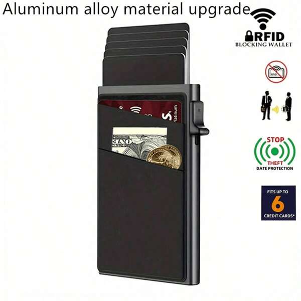 Anti-Theft Cards Protectors Card Holder Minimalist Smart Wallet RFID Protection Aluminum Metal Box Cardholder Case Anniversary Gift Gift For Men Funny Gift Small Gifts Gift Ideas Gift For Husband Wallet Mini Wallet Purse Wallet RFID Wallet Card Wallet