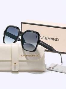 LINFEMAND 几何渐变装饰时尚女士眼镜，适合化妆舞会、海滩、节日礼物 - 彩色 - 查看 6