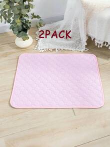 Reusable & Washable Pet Pads (Available In 1PC Or 2PCS) - 4 Layers Waterproof & Absorbent Cat/Dog Training And Potty Pads, Suitable For Small/Medium/Large Pets, Keep Your Pets Clean And Comfortable - Pink - View 25