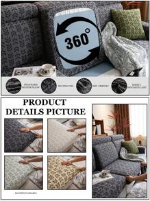1 Peça Capa de Sofá de Pelúcia Jacquard, Adequado para as 4 Estações, Almofada de Sofá Minimalista Nórdica, Protege o Sofá, Anti-Arranhões de Gato