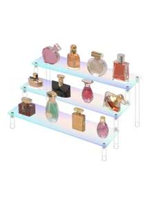 1pc Acrylic Display Shelf, Transparent/Black/Colorful/White, Single/Double/Triple Layer, Modern Minimalist Tiered Tabletop Organizer For Living Room, Bedroom, Toys, Cosmetics