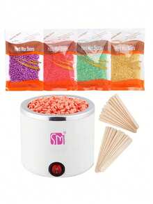 200ml Mini Wax Heater Waxing Machine, Suitable For Hands, Feet And Body SPA Waxing, Includes Wax Pot, Wax Beans And Wooden Sticks - EU C Type Plug(220-240V) - View 12