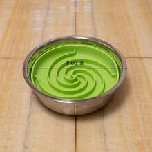 Slow Feeder Dog Bowls, Dishwasher Microwave  Silicone Puppy Puzzle Bowl With Non-Slip Design Eating (Green) - 綠色和橙色 - 查看 5