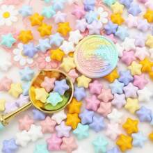 100 pezzi di perline di cera lacca di colore metallico a forma di stella vintage, perfette per decorare buste, inviti di matrimonio, confezioni regalo, articoli per la scuola, forniture scolastiche