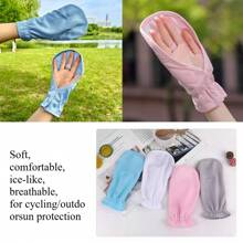 1 Pair Summer Horseshoe Shaped Short Driving Gloves, Outdoor Cycling UV Protection Loose Breathable Non-Slip Short Gloves