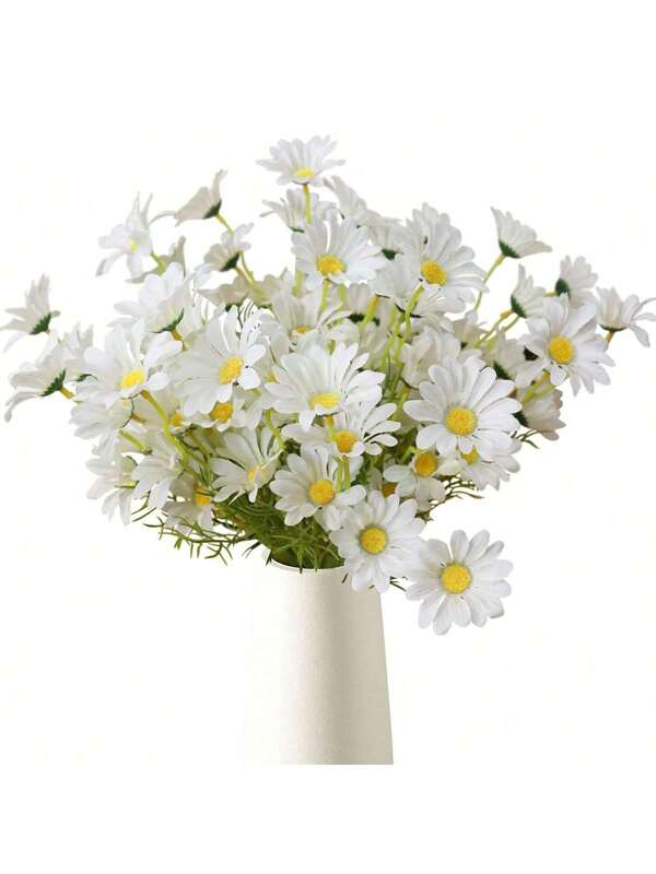 1PC/2PCS/6PCS/12PCS Chamomile Simulation Flower, European Table Small Daisy Fake Flower Home Decoration, Small Wild Chrysanthemum Flower For Spring Summer Home Table Decor,Fall Decor,Autumn
