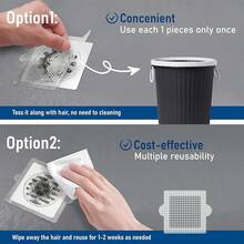 Disposable Hair Catcher Shower Drain Mesh Stickers, Hair Catchers Shower, 25 Pack, 3.5 Inch - Round - 6.1 Inch - 25 Pack - View 3