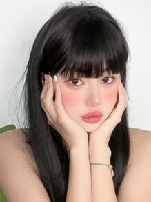 时尚女士空气刘海假发可爱女孩接发隐形无缝发夹配件