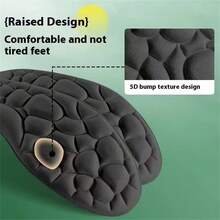 1双黑色记忆海绵鞋垫，适合高跟鞋、运动鞋、皮鞋，适合户外休闲、冬季配饰 - 黑色 - 查看 6