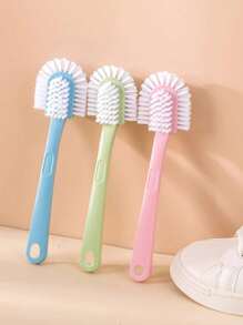[5-In-1 Efficient Shoe Brush] Creative 5-Side Shoe Brush With Double-Sided Circular Design For All-Around Cleaning, Plastic Hard Bristle Bathroom Cleaning Brush, 5-In-1 Durable Shoe Brush, Plastic Material, Highly Efficient Cleaning