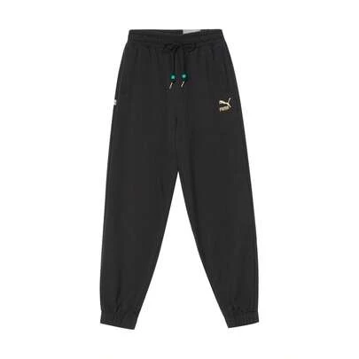 Puma 女士刺绣徽标抽绳慢跑裤，款式 62584001
