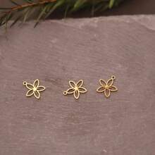 Lote de 3 piezas Colgantes de acero inoxidable con diseño de líneas artísticas de dama, borlas y hongos para hacer accesorios de joyería como aretes y collares