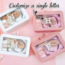 1pc Customizable Leather & Transparent Waterproof Cosmetic Bag, Personalized A-Z Initial Travel Organizer, Great Gift For Friends, Girlfriend, Mother