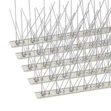 12 件装鸟刺鸽子刺防鸟钉驱鸟器金属驱鸟剂不锈钢鸟刺旋转器适用于鸽子和其他小鸟