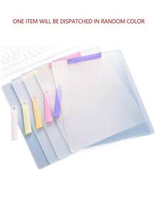 1pc Rotating Double Clip File/Paper Holder With Transparent Sliding Clips, Student Test/Document Storage Organizer,Back To School,School Supplies