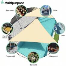 Zewnętrzny trójkątny żagiel przeciwsłoneczny, zewnętrzny żagiel przeciwsłoneczny na balkon, 3/4-metrowy składany srebrzysty żagiel przeciwsłoneczny, odpowiedni na taras/dziedziniec/taras/ogród/aktywności na świeżym powietrzu, trójkątny wodoodporny żagiel przeciwsłoneczny, zewnętrzna osłona przeciwsłoneczna na balkon, szopa przeciwsłoneczna, szopa przeciwdeszczowa, odpowiednia na taras/podwórko/taras/ogród, niezbędne akcesoria plażowe, pływak do basenu