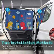 1pc Car Window Shade, Magnetic Double Layer Car Sun Shade For Side Windows Car Window Curtain For Heat/UV Protection - one-size - View 3