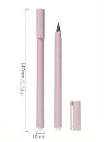 6pcs Creative Black Tech No-Need-Sharpening Everlasting Pencil, Ink-Free For Students, Drawing, School And Office Supplies (Random Color) Back To School