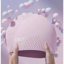 1 Pieza Gorro de natación de silicona grande adecuado para cabello largo - Diseñado para peinados largos, trenzados, rizados - Para mujeres y hombres, esenciales de playa, accesorios de playa, flotador de piscina