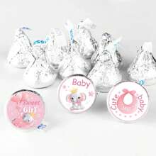 Set de 20 etiquetas creativas de niño o niña? para decoración de fiesta de baby shower