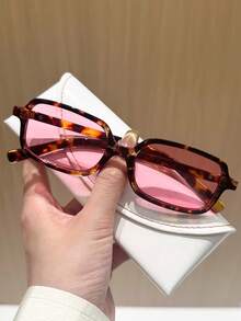 1 件新款时尚方形框架女士眼镜，适合驾驶、钓鱼和时尚搭配