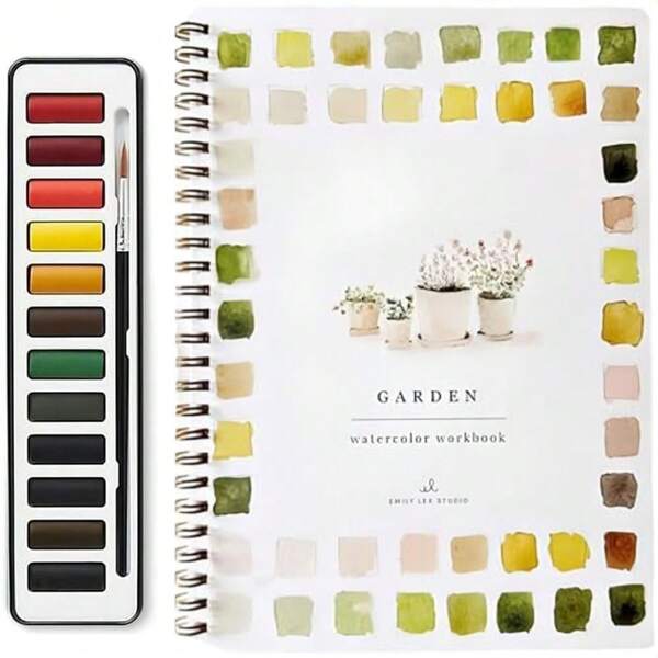 Caderno de exercícios de aquarela para iniciantes Projetos de pintura simples Ótimo para flores, penas e amigos animais Para acalmar, suavizar e inspirar os amantes da pintura Caderno de exercícios de aquarela