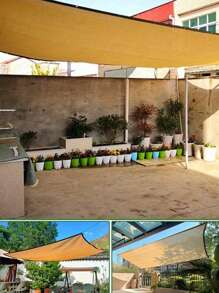 DELLNA 1 pièce de filet pare-soleil beige, protection UV à 90%, tissu de maille respirant, convient pour le balcon, la clôture, le patio, le jardin, le carport extérieur, la piscine, la volière, anti-UV