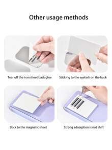 1pc Eyelash Extension Tweezers, Magnetic Plate For Eyelash Grafting, Magnetic Hair Removal Table For Eyelash Extension, Special Eyelash Extension Magnetic Plate Tweezers, Anti-Drop Plate - Multicolor - View 8