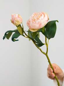 1 Pc High Quality Charred Edge 2-Head Peony & Paeony Artificial Flowers, Retro Home Decor Fake Flower Bouquet - Multicolor - View 9