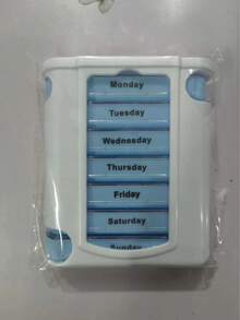 1pc 7-Day 28 Slot Drawer Type Pill Case, Detachable Pill Box, Portable Mini Medicine Storage Organizer, Transparent Colored Medication Box