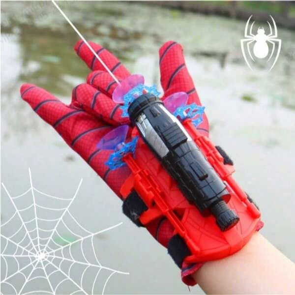 Juguete lanzador de araña para comercio transfronterizo, muñequera con ventosa de superhéroe, lanzador de telarañas, pistola de bala blanda pegajosa en la pared, lanzador de telarañas de araña, guante de telarañas de héroe araña, juguete de bala blanda de alta tecnología