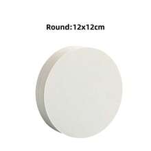 20张小号水彩纸，300克水彩卡 - 10x10厘米（4x4英寸）/ 10x15厘米（4x6英寸）/ 12x12厘米（4.72x4.72英寸）/ 圆形12x12厘米（4.72x4.72英寸），空白卡片，适用于水彩画、邀请函和手工制作 - 无酸厚纸，返校季文具用品 - 白色 - 查看 12