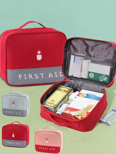 1件医疗急救包，多功能旅行医药包，大容量手持药品收纳包，儿童保健包