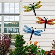 1 件/3 件大号 14 英寸金属蜻蜓装饰，适用于室内外花园、庭院、栅栏、墙壁、工艺品、节日装饰