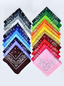 1 Pc/3 Pcs/6 Pcs/12 Pcs Fashion Men Bandana Scarf Kids Punk Square Bandanas Headwear Bohemian Head Scarf Headbands Hair Accessories Men Bandana Hairband Cowboy Men Biker Sports Headwear Wrist Hairwrap Single Sided Head Wrap Scarf, Men Accessories