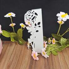 1 件玫瑰和叶子框架金属切割模具 - 压花碳钢，适用于 DIY 剪贴簿、卡片制作和纸质工艺品