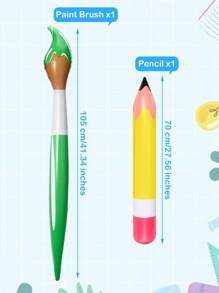 6 pièces Ballons de crayon gonflables géants, combo multicolore pour décoration de fête de rentrée scolaire, fournitures de suspensions, accessoires photo, cadeaux d'anniversaire, décoration de salle de classe, accessoires de fête de piscine d'été