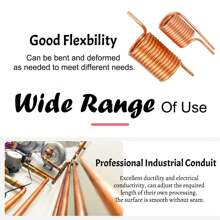1M/2M Soft Metal Coil Outer Diameter 2~8mm Inner Diameter 1~6mm Metal Wire Tube Air Conditioning Heat Dissipation DIY Crafts