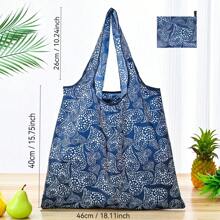 1 pezzo Borsa della spesa pieghevole, portatile, alla moda, impermeabile, di grande capacità, adatta per la spesa al supermercato, i viaggi, la conservazione di verdure/frutta/mobili/giocattoli