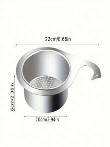 1pc Stainless Steel Sink Strainer Basket, Removable Faucet Storage Drain Rack, Kitchen Hanging Drain Organizer