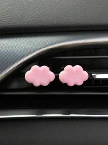 2pcs Car Air Outlet White Cloud Decoration With Multiple Colors To Choose From