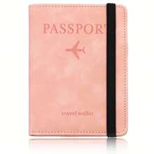 Travel Wallet Anti-Theft Passport Holder, RFID Simple Thin Multifunctional Passport Wallet Travel Passport Bag ID Card HolderFor Travel For Flight For Back To School Lightweight - Pink - View 14