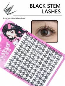 100 片睫毛簇 DIY 睫毛延长簇睫毛纤细单根假睫毛 C D 卷曲 8-12 毫米浓密蓬松睫毛簇