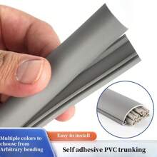 1pc 2m Floor Wire Protection Cover, Self-Adhesive, Wear-Resistant Wire Hider, Floor Cable Management Wire Protection Cover, Wire Protection Sleeve, Decorative Wire Protection Strip, Suitable For Office And Home Rooms