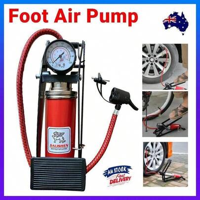 High Pressure Foot Bike Pump Bicycle Ball Motorbike Type Inflater Tire Air Pump