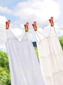 1 pièce Pince à serviette de dessin animé, pince de décoration créative pour la plage, le patio, la piscine, pince à serviette extérieure pare-vent, pinces à linge (style mignon) - Multicolore - Voir 4