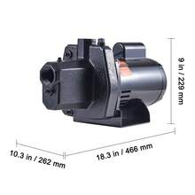 1.5 HP Cast Iron Sprinkler/Irrigation Pump, 115/230 Volt, 66 GPM 3450 RPM Shallow Well Jet Water Pump Booster, 1'' NPT Outlet 1-1/4'' NPT Inlet Lake Lawn Pump For Irrigation Sprinkler System - US A Type Plug(110-127V) - View 9