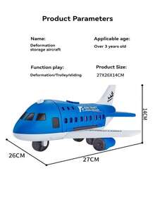 Juego transformable de 2 en 1 de avión y carretera, adecuado para niños y niñas - Juguete de vehículo de avión de lanzamiento por inercia, regalo de juego para padres e hijos (estilo aleatorio) - Multicolor - Ver 10